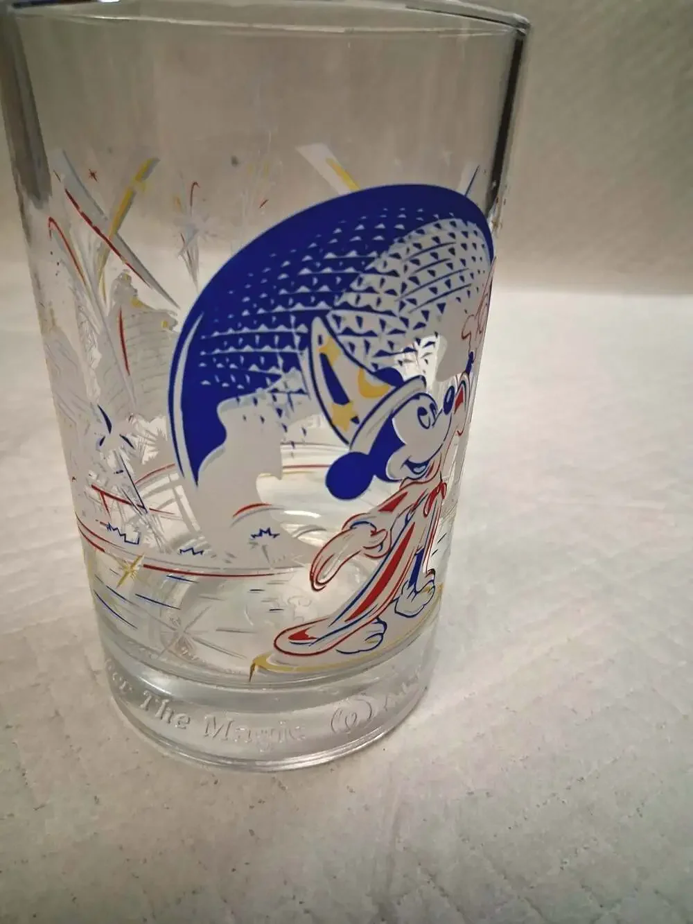 Vintage Mickey Mouse Walt Disney World 25th Anniversary Remember The Magic Glass